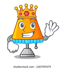 King modern table lamp isolated on mascot