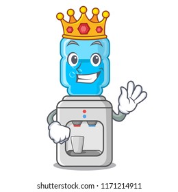 King modern water cooler isolated on mascot