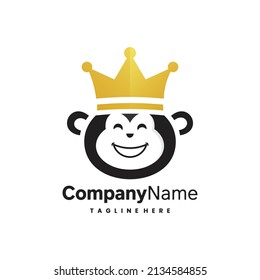 king monkey logo, monkey vector icon