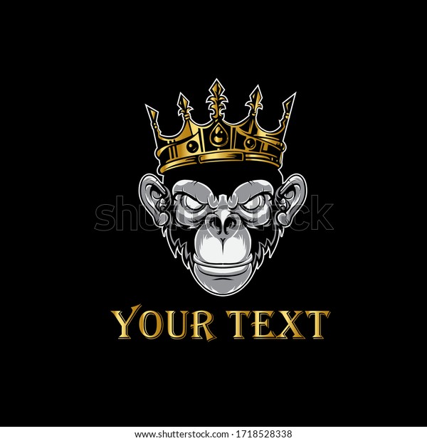 King Monkey Logo Vector Illustration Stock Vector (Royalty Free ...