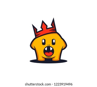 king monster cute logo designs
