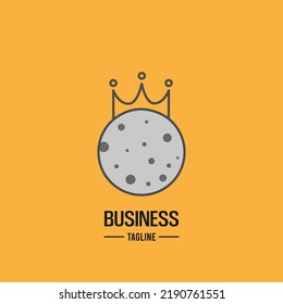 King Moon Icon Logo Design Element, Vector illustration