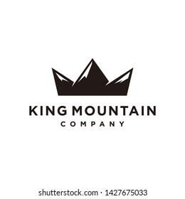the king mountain logo design concept