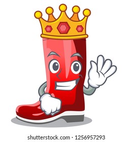 King muddy farmer boots shape the cartoon
