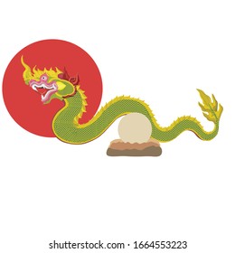 king of nagas on white background.