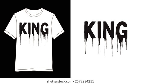 King of Nothing T-Shirt Design – Minimalist Graphic for Urban Apparel