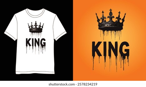 King of Nothing T-Shirt Design – Minimalist Graphic for Urban Apparel