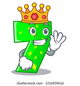 King number seven isolated on the mascot
