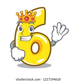 King number six isolated on the mascot