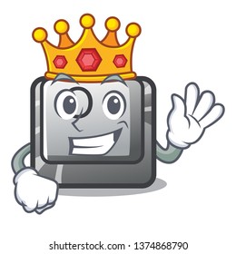 King O button installed on mascot computer
