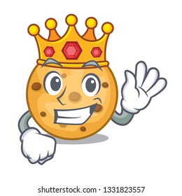 King oat cookie isolated with the cartoon