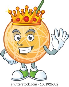 King object cantaloupe fruit for mascot character