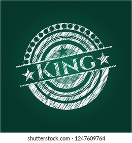 King on blackboard