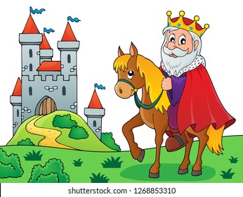King on horse theme image 4 - eps10 vector illustration.