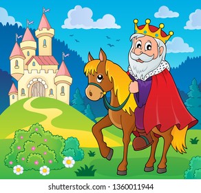 King on horse theme image 5 - eps10 vector illustration.