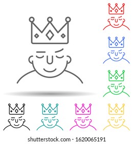 king on mind multi color style icon. Simple thin line, outline vector of what is in your mind icons for ui and ux, website or mobile application