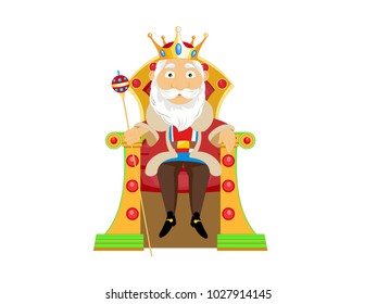 King On Throne vector image