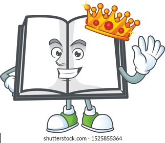 King open book on a white background