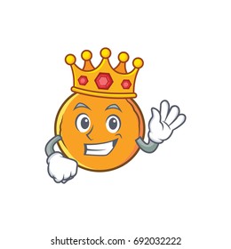 King orange fruit cartoon character