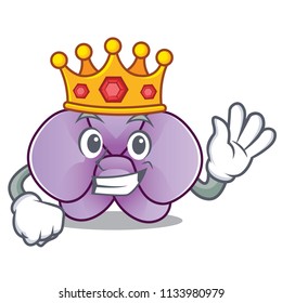 King orchid flower mascot cartoon