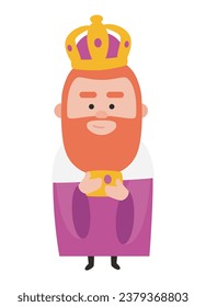 King of orient Caspar. Christmas ornament isolated vectorized. Magi
wise men.