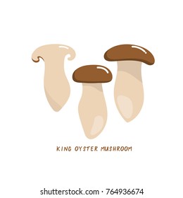 King Oyster Mushroom Vector