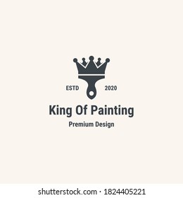 King of painting logo. Vintage style logo vector.