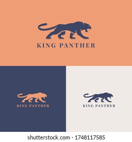 Empresa de la marca de la plantilla del logotipo de King panther