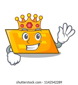 King parallelogram mascot cartoon style