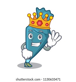 King pastrybag mascot cartoon style vector illustration