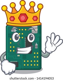 King PCB circuit board in the cartoon