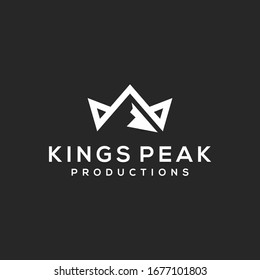 king peak production logo vector