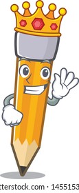 King pencil in the a character shape