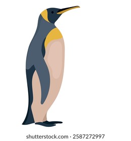 King penguin icon clipart avatar logotype isolated illustration