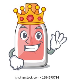 King perfume bottle isolated in the mascot