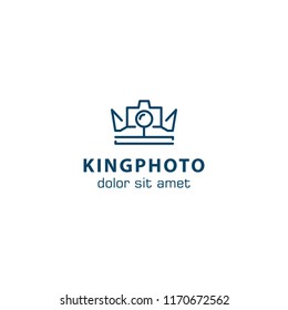 King photography crown icon logo template