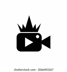 King pictures illustration, for photography brand, simple flat vector design.