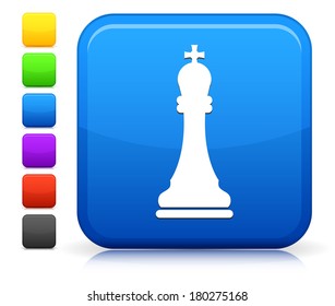 King Piece Icon on Square Internet Button Collection