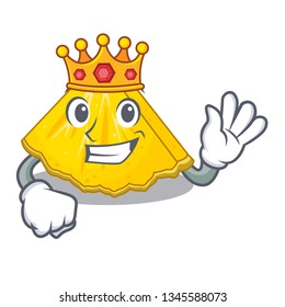 King pineapple slices on a cartoon plate