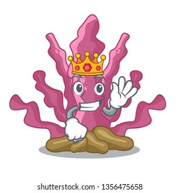 King pink seaweed in the mascot aquarium