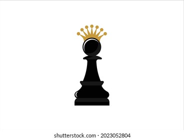 king pionner icon chess modern simple logos