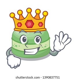 King pistachio cake in the mascot shape