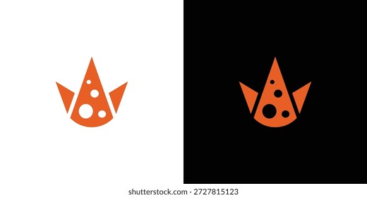 O design do logotipo do King of Pizza é único e divertido
