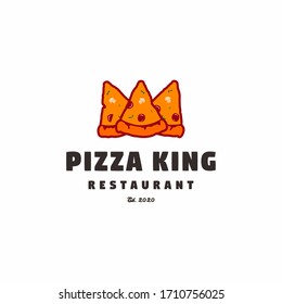 King Pizza logo design vector inspiration