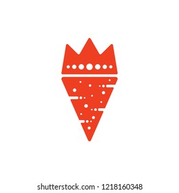 king pizza symbol logo vector