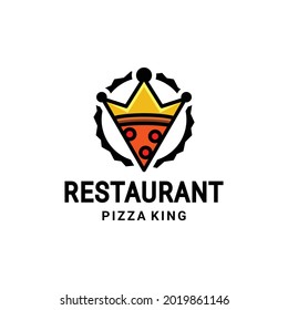 King with Pizza .vector logo design editable as you wish
