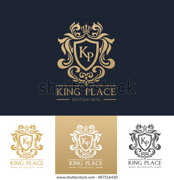 King Place Luxury Brand Logo Template Stock Vector (Royalty Free) 487516420