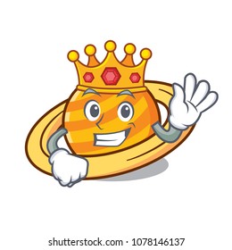 King planet saturnus mascot cartoon
