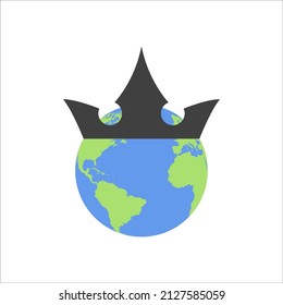 King Planet Vector Logo Design. Logo-Design des Globe King