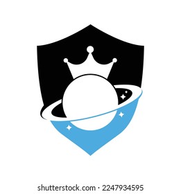 King Planet Vector Logo Design.